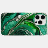 Modern Groen Zilver Elegant Marmer Case-Mate iPhone Case (Achterkant (horizontaal))