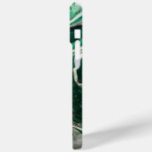 Modern Groen Zilver Elegant Marmer Case-Mate iPhone Case (Achterkant / Links)