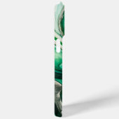 Modern Groen Zilver Elegant Marmer Case-Mate iPhone Case (Achterkant / Rechts)