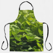 Modern groen zomerblad natuur abstract bladblad schort (Voorkant)