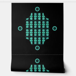 Modern Groen Zwart Abstract Patroon Elegant Behang