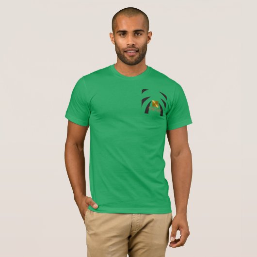 Modern groen zwart goud T-shirt (Voorkant volledig)
