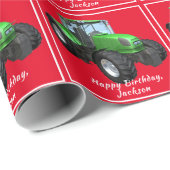 Modern groenboek voor het ompakken van trekkers cadeaupapier (Rol Hoek)