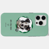 Modern Groene Beste Hond Moeder Foto Case-Mate iPhone Case (Achterkant (horizontaal))