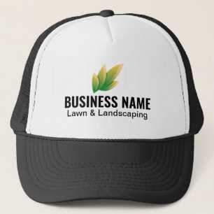 Modern Groene Blad Landschapsarchitectuur Logo Trucker Pet