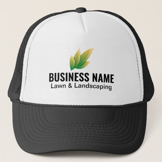 Modern Groene Blad Landschapsarchitectuur Logo Trucker Pet (Voorkant)