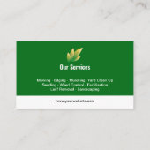 Modern Groene Blad Landschapsarchitectuur Logo Visitekaartje (Achterkant)