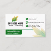 Modern Groene Blad Landschapsarchitectuur Logo Visitekaartje (Voorkant)