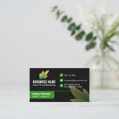 Modern Groene Blad Landschapsarchitectuur Logo Visitekaartje (Staand voorkant)