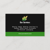Modern Groene Blad Landschapsarchitectuur Logo Visitekaartje (Achterkant)