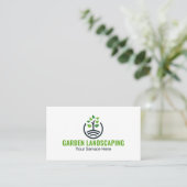 Modern Groene Boomgroei Logo Visitekaartje (Staand voorkant)