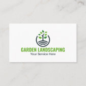 Modern Groene Boomgroei Logo Visitekaartje (Voorkant)