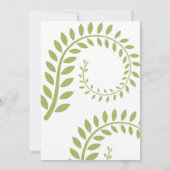 MODERN GROENE BOTANICAL FERN WHITE BIRTHDAY KAART (Achterkant)