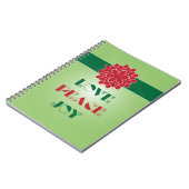 Modern groene en rode liefde, vrede, vreugde citaa notitieboek (Linkerzijde)