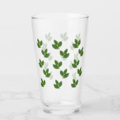 Modern groene laurierblad patroon glas (Achterkant)