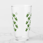 Modern groene laurierblad patroon glas (Links)
