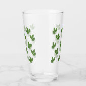 Modern groene laurierblad patroon glas (Rechts)
