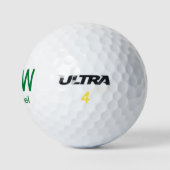 Modern groene monogrammen golfballen (Logo)