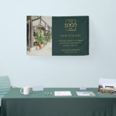 Modern Groene Zakelijk Logo Foto Professionele Spandoek (Beurs)