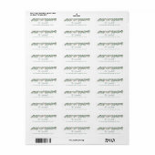 Modern Groenery Kerstkaart Retouradres Etiket (Full Sheet)
