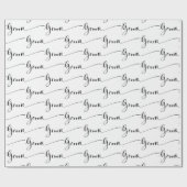 Modern Groom Wrapping Paper in zwart-wit Cadeaupapier (Vlak)