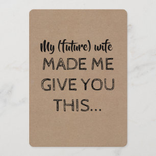 Modern   GROOMSMAN   BEST MAN Funny Voorstel Kaart