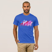 Modern Groot Dane Groep roze T-shirt (Voorkant volledig)