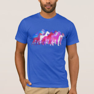 Modern Groot Dane Groep roze T-shirt