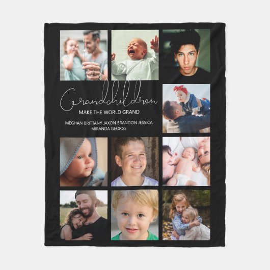 Modern | Grootkinderen | Foto Collage Fleece Blan (Voorkant)