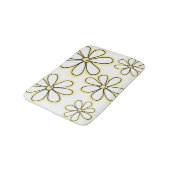Modern groots wit geel alk Daisies patroon Badmat (Gekanteld)