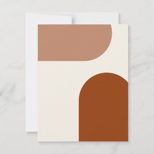 Modern Groovy Arch Retro Terracotta Wedding (Achterkant)