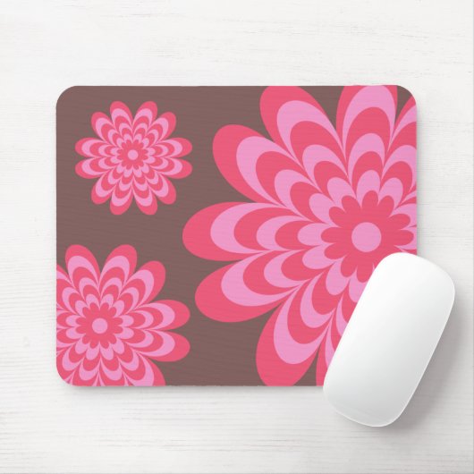 Modern Groovy Daisies Mousepad Muismat (Met muis)