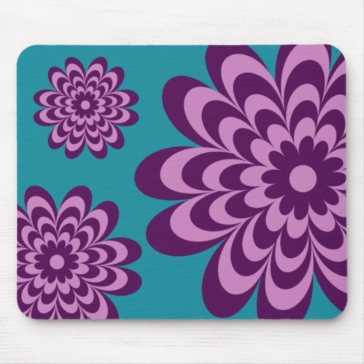 Modern Groovy Daisies Mousepad Muismat (Voorkant)