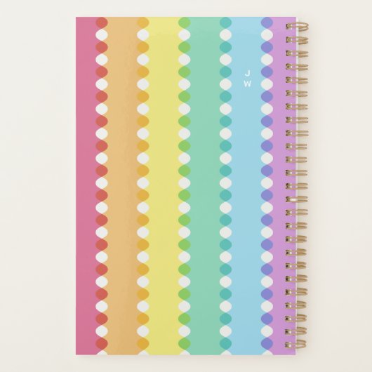 Modern Groovy Rainbow LGBTQIA+ Planner (Achterkant)