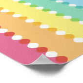 Modern Groovy Rainbow LGBTQIA+ Poster (Hoek)