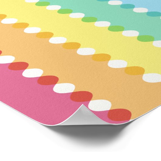 Modern Groovy Rainbow LGBTQIA+ Poster (Hoek)