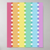 Modern Groovy Rainbow LGBTQIA+ Poster (Voorkant)