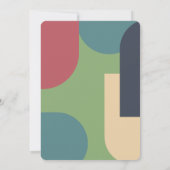 Modern Groovy Retro Colorful Vrijgezellenfeest Kaart (Achterkant)