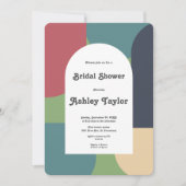 Modern Groovy Retro Colorful Vrijgezellenfeest Kaart (Voorkant)