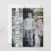 Modern Grunge Background Romantic Engaged Couple (Voorkant)