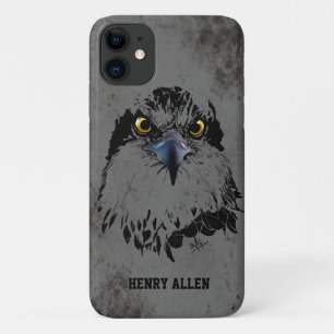 Modern Grunge Black Grey Osprey King of Birds Case-Mate iPhone Case