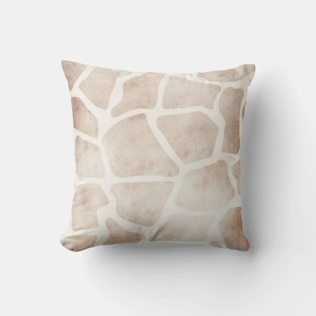 Modern Grunge Giraffe African Pattern Cushion Kussen (Voorkant)