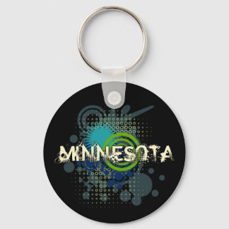 Modern Grunge Halftone Minnesota Sleutelhanger Don