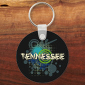 Modern Grunge Halftone Tennessee Sleutelhanger Don (Voorkant)