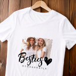 Modern Grunge Hart Beste Vrienden BFF Foto Tri-Blend Shirt<br><div class="desc">Het ontwerp bestaat uit een leuke en speelse typografie met een sans serif- en serif-lettertype. Voeg een douanefoto toe.</div>