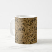 Modern Grunge Leaf Pattern - Coffee Mug Koffiemok (Voorkant links)