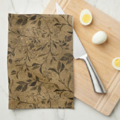 Modern Grunge Leaf Pattern - Keukenhanddoek (Quarter Fold)