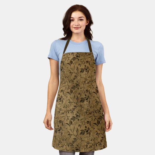 Modern Grunge Leaf Pattern - Schort (Gedragen)