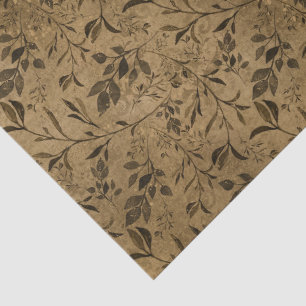 Modern Grunge Leaf Pattern Tissue Paper Tissuepapier