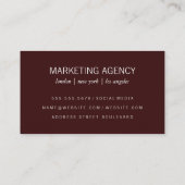 Modern Grunge-lettertype met Wavy-patroon Visitekaartje (Achterkant)